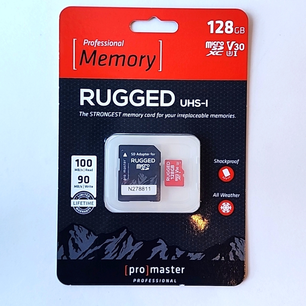 NWT Pro Master MICRO SDXC 128GB Rugged Memory Card (Model 5379)